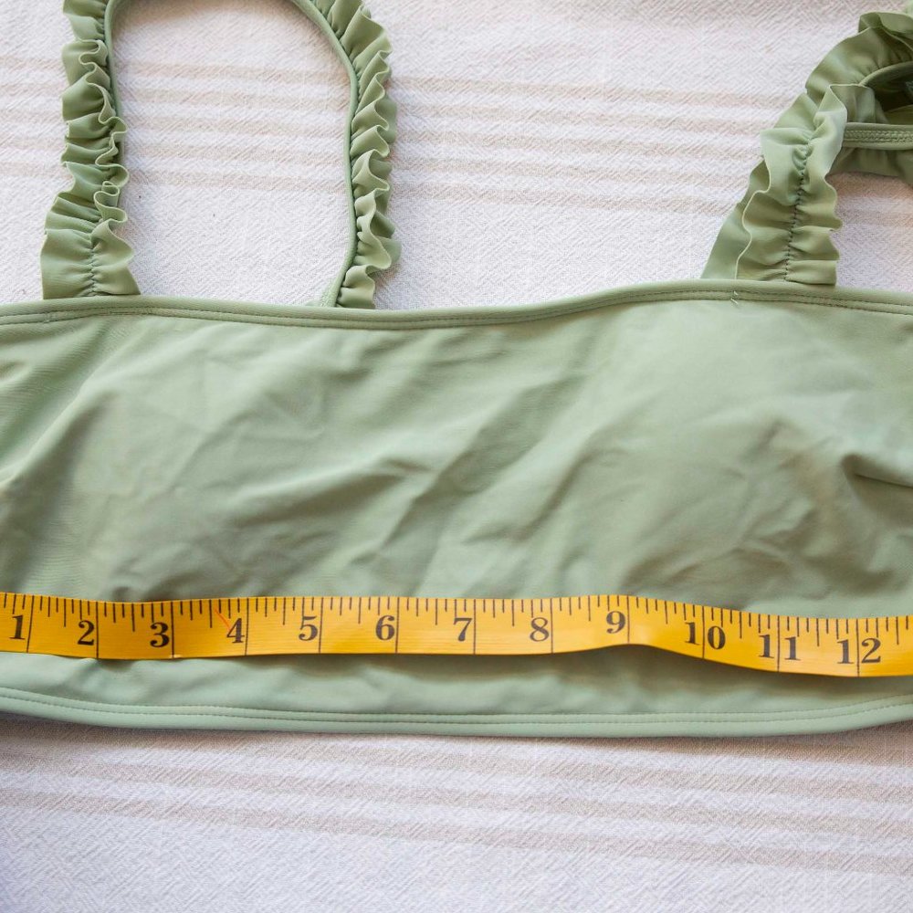 Shein Ruffle Strap Bikini Top Size M - Picture 2 of 7